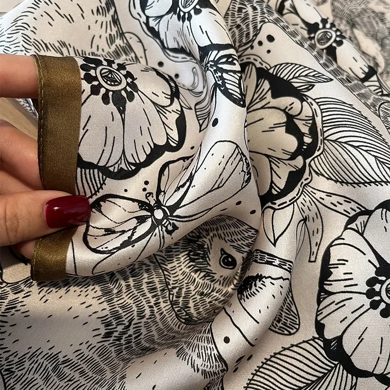 100% Silk Square For Women Cla - Shawl Wrap Winter 评论和价格