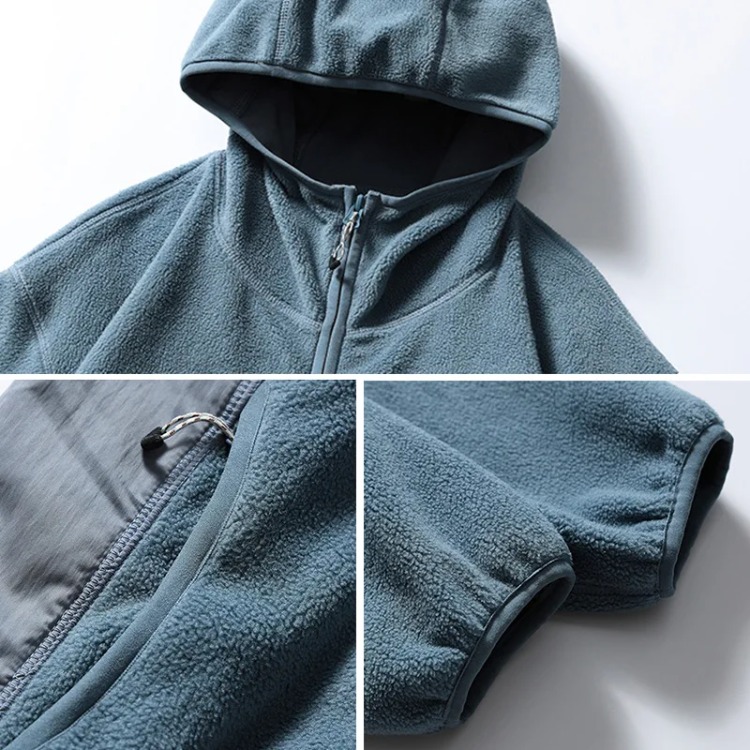 Mens Hoodie Autumn Winter Cott - Sherpa Hoodie Fleece 评论和价格