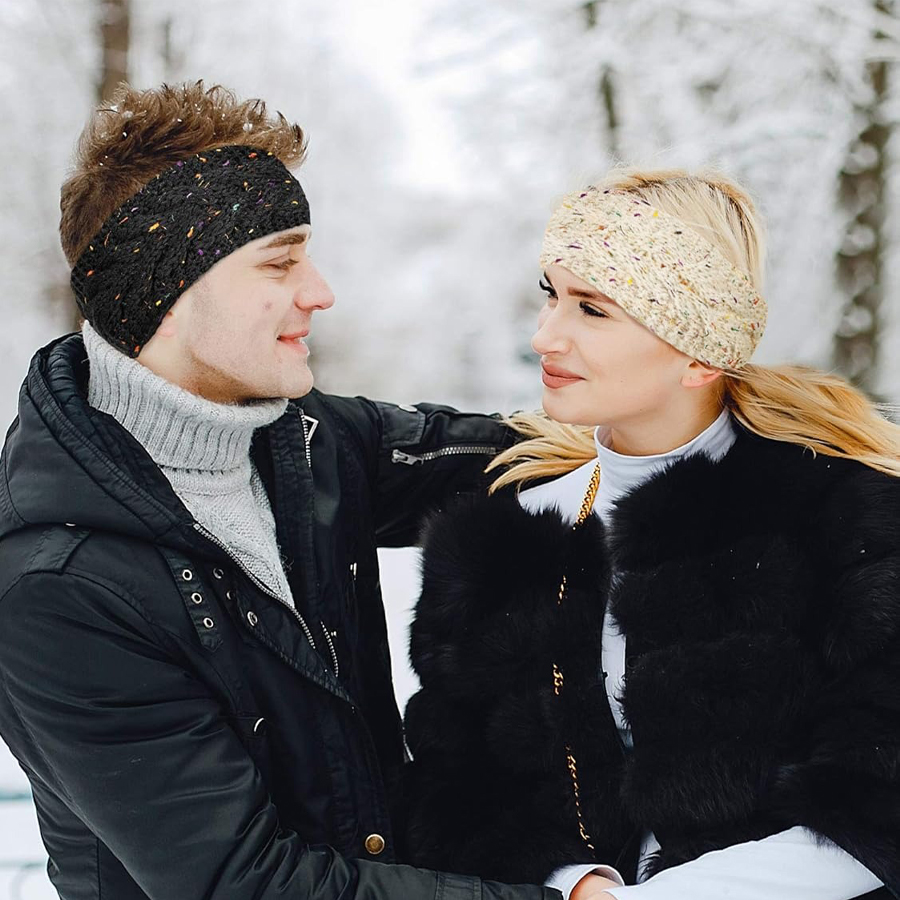 SSUNTAK Women Winter Knitted H - Fleece Ear Warmer Band 评论和价格
