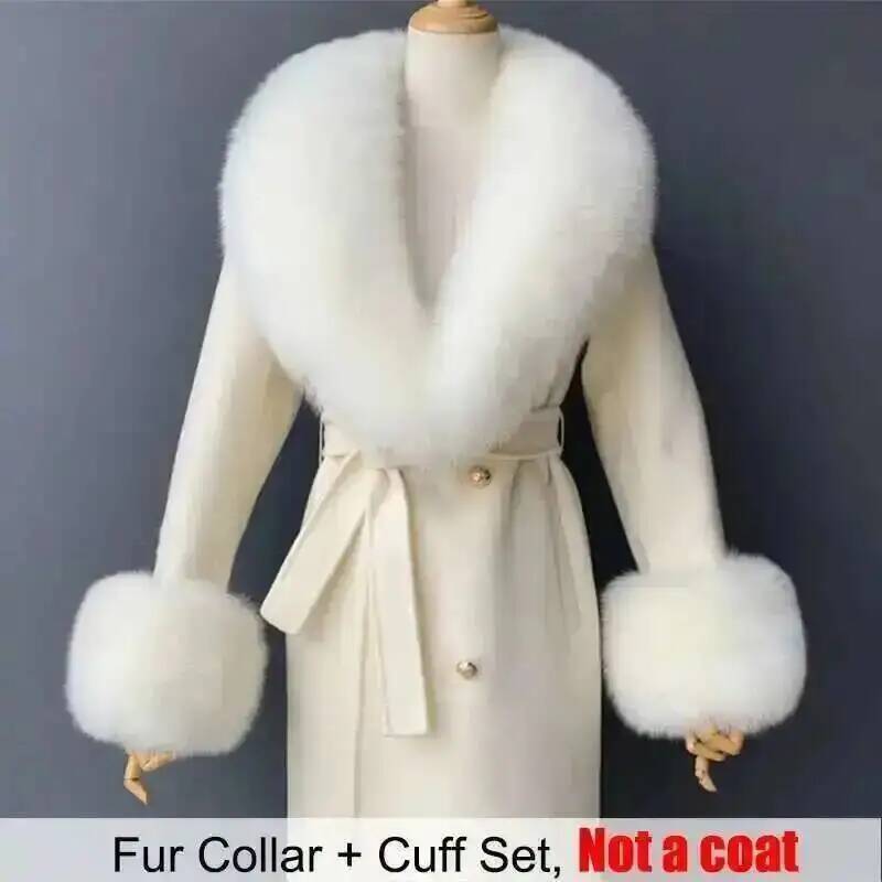 Real Fur Collar And Cuffs Set  - Shawl Wrap Winter 评论和价格