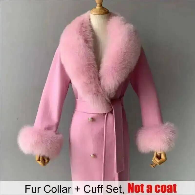 Real Fur Collar And Cuffs Set  - Shawl Wrap Winter 评论和价格