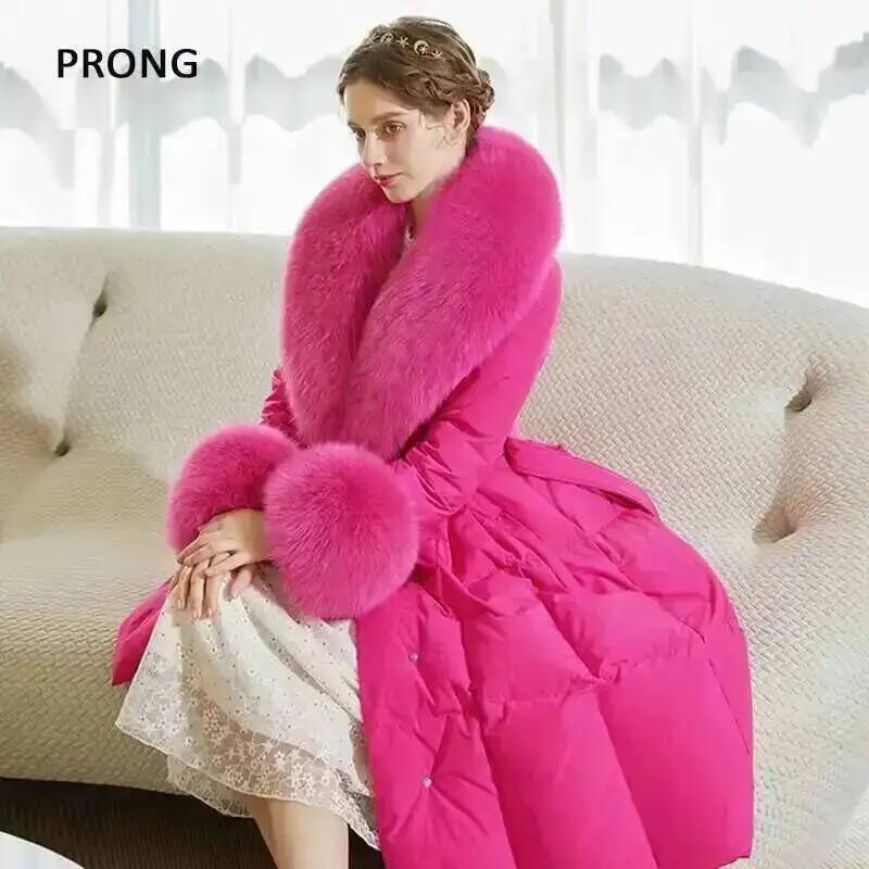 100% Real Fox Fur Collar Winte - Shawl Wrap Winter 评论和价格